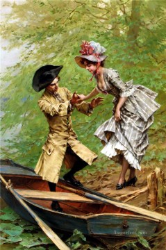 マリアノ・アロンソ・ペレス Painting - 紳士と淑女とジャンクスペイン ブルボン王朝のマリアーノ・アロンソ・ペレス